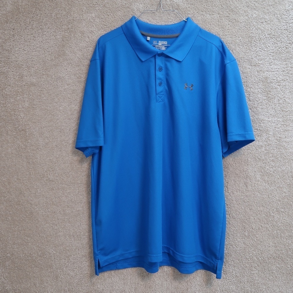 Under Armour Men's Bright Blue Polo Shirt - Picture 4 of 12
